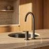 Pure.Sink Luxion 2-hole Gun Metal Kitchen Faucet with Round Spout PLX2HR-61