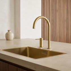 Pure.Sink Luxion 2-gats Gouden keukenkraan met ronde uitloop PLX2HR-60_v34