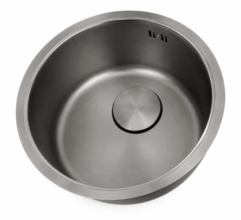 Pure.Sink Rondo Gun metal Ronde Spoelbak Vlakinbouw, Onderbouw en Opbouw 37 cm PRN38-61