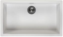White large sink, 70x40 cm, undermount and top-mount, with automatic gunmetal drain plug 1208971908