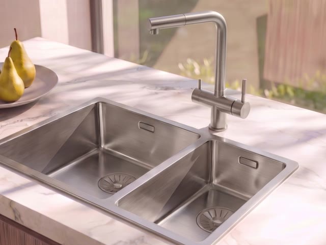 Pure.Sink Elite Steel Clear-S RVS 3-weg Keukenkraan met Uittrekbare Uitloop en Gefilterd Water PS8120-02