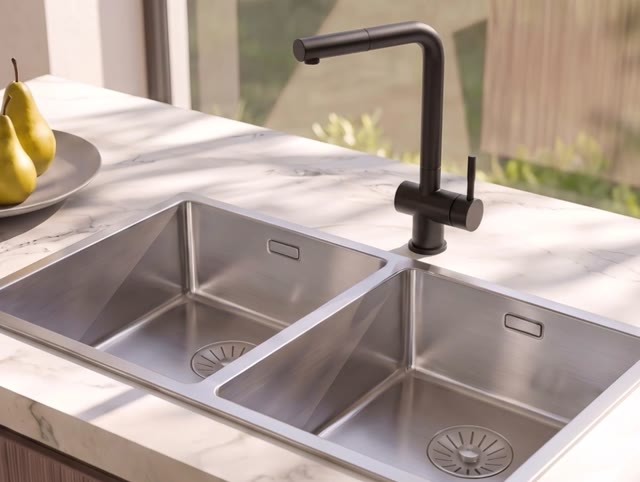 Pure.Sink Elite Steel Pulse-S keukenkraan Mat Zwart met uittrekbare uitloop PS8500-10