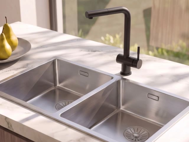 Pure.Sink Elite Steel Pulse-S keukenkraan Mat Zwart met uittrekbare uitloop PS8500-10