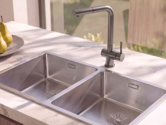 Pure.Sink Elite Steel Pulse-S keukenkraan PVD gun metal met uittrekbare uitloop PS8500-61