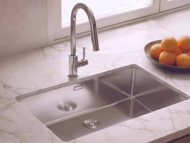 Pure.Sink Comfort RVS grote Spoelbak 75x40cm Tapwing met kraanopening PCM7540T-02