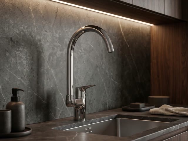 Aquanello Casa Keukenmengkraan Chroom met Bovenhendel CR-1202-CS