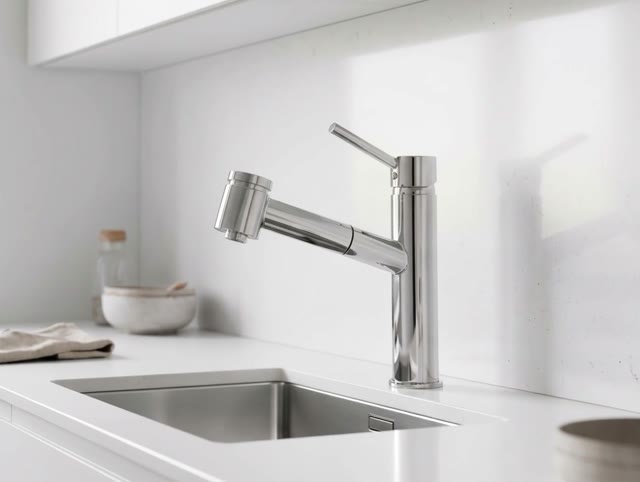 Aquanello Voss Keukenmengkraan Chroom met Uittrekbare Uitloop en Sproeifunctie CR-7200-VS