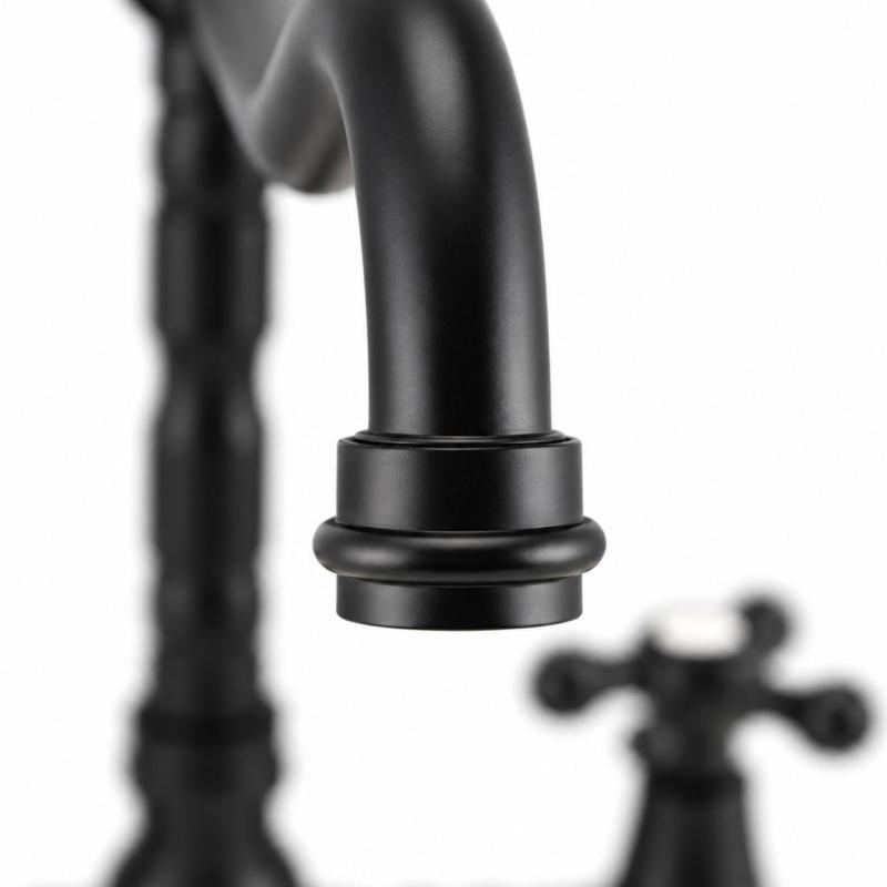 Aquanello Heritage Ascot Klassieke Keuken Nostalgische Brug Keukenkraan Zwart met Kruishendels BL-0011-HM