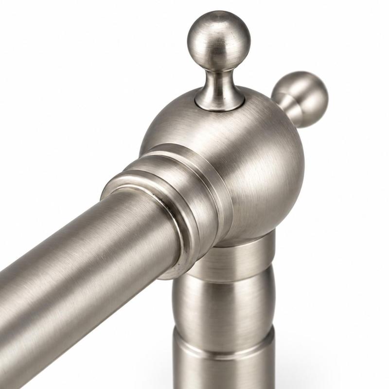 Aquanello Heritage Ascot Klassieke Keuken Nostalgische Brug Keukenkraan RVS met Kruishendels NB-0011-HM