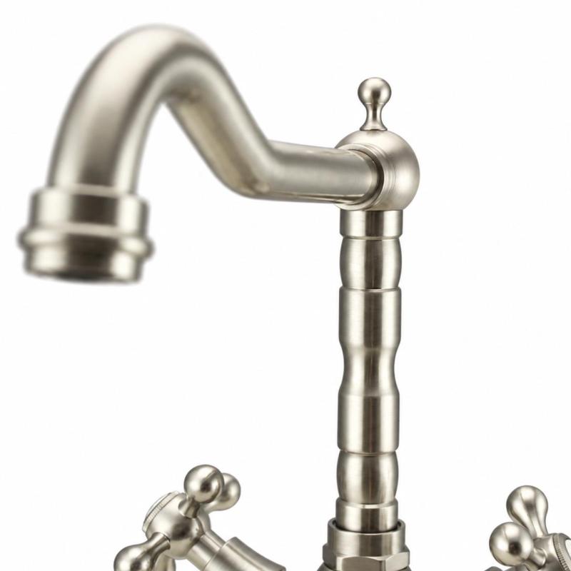 Aquanello Heritage Ascot Klassieke Keuken Nostalgische Keukenkraan RVS met Haakse Uitloоp NB-4002-HA