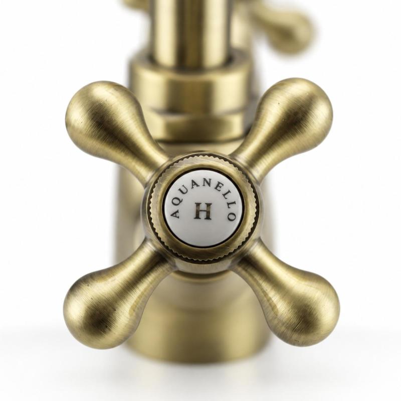 Aquanello Heritage Ascot Klassieke Keuken Nostalgische Keukenkraan Brons met Ronde Uitlop BN-4003-HA