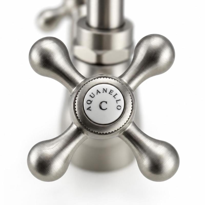 Aquanello Heritage Ascot Klassieke Keuken Nostalgische Keukenkraan RVS met Ronde Uitlop NB-4003-HA