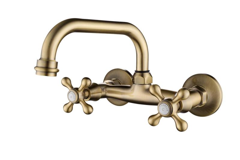 Aquanello Heritage Ascot Klassieke Keuken Muurkraan Boven Uitloop Brons BN-4110-HA