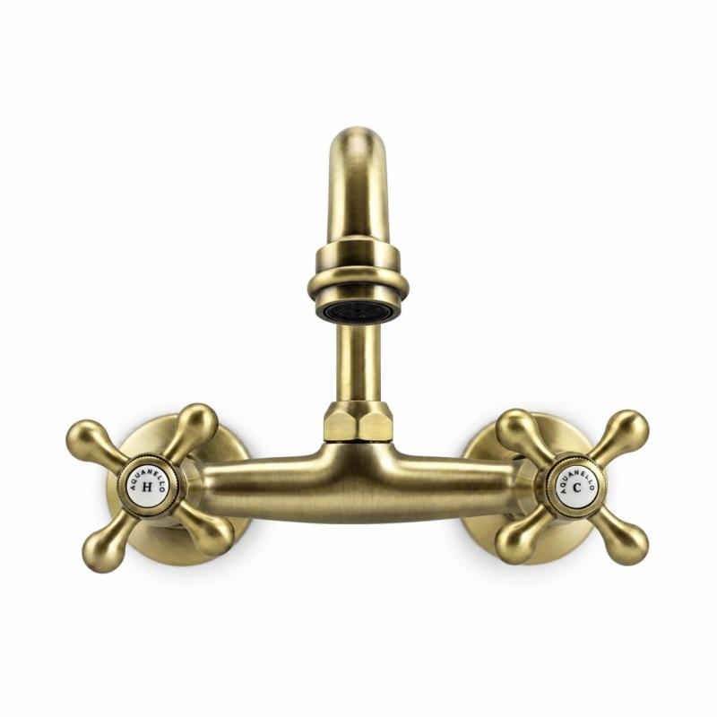 Aquanello Heritage Ascot Klassieke Keuken Muurkraan Boven Uitloop Brons BN-4110-HA