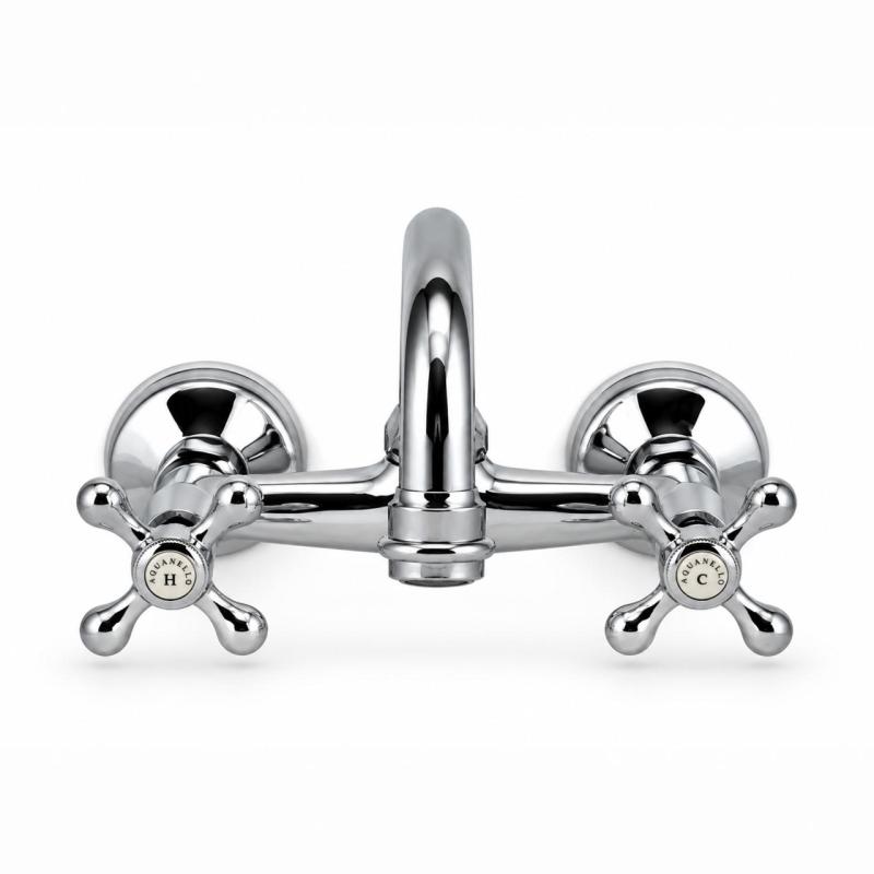 Aquanello Heritage Ascot Klassieke Keuken Muurkraan Boven Uitloop Chroom CR-4110-HA