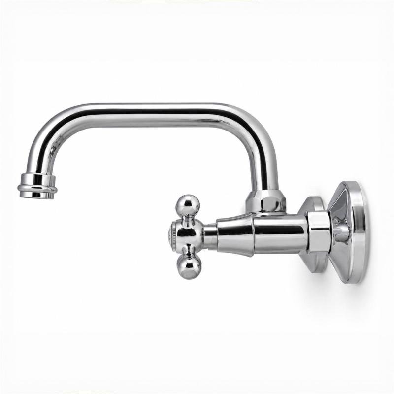 Aquanello Heritage Ascot Klassieke Keuken Muurkraan Boven Uitloop Chroom CR-4110-HA