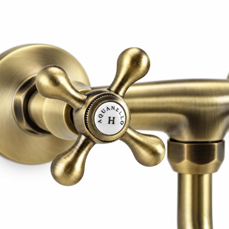 Aquanello Heritage Ascot Klassieke Keuken Muurkraan  Brons BN-4111-HA