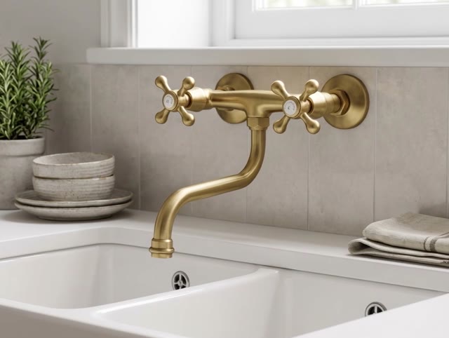 Aquanello Heritage Ascot Klassieke Keuken Muurkraan  Brons BN-4111-HA