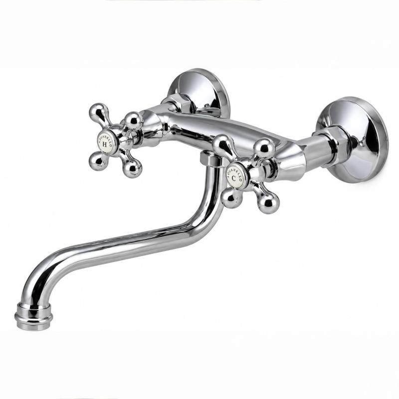 Aquanello Heritage Ascot Klassieke Keuken Muurkraan Chroom CR-4111-HA