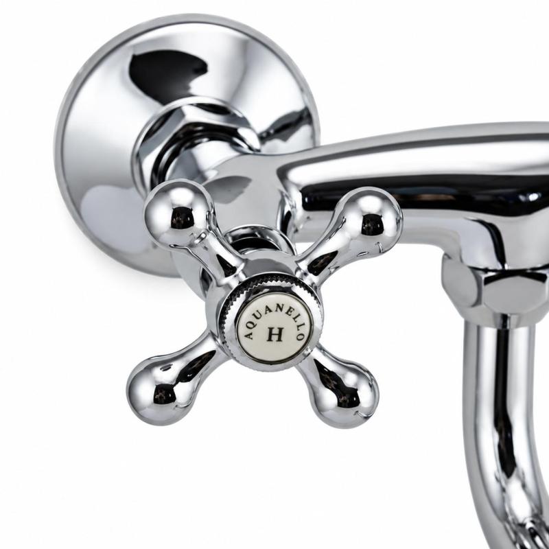 Aquanello Heritage Ascot Klassieke Keuken Muurkraan Chroom CR-4111-HA