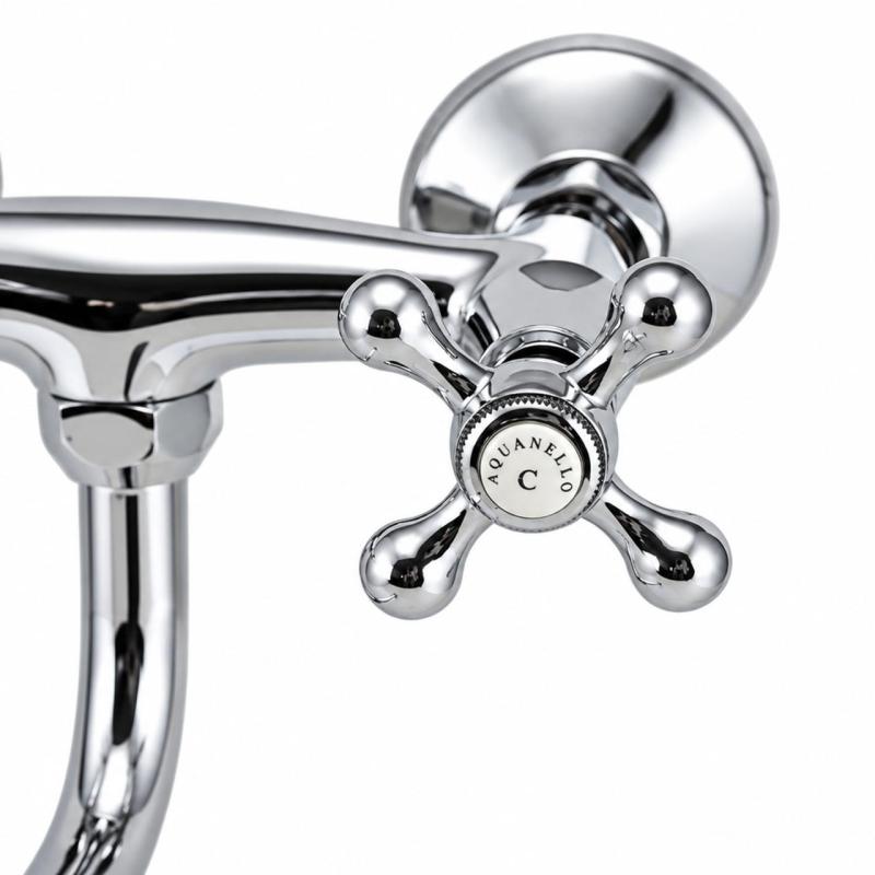 Aquanello Heritage Ascot Klassieke Keuken Muurkraan Chroom CR-4111-HA
