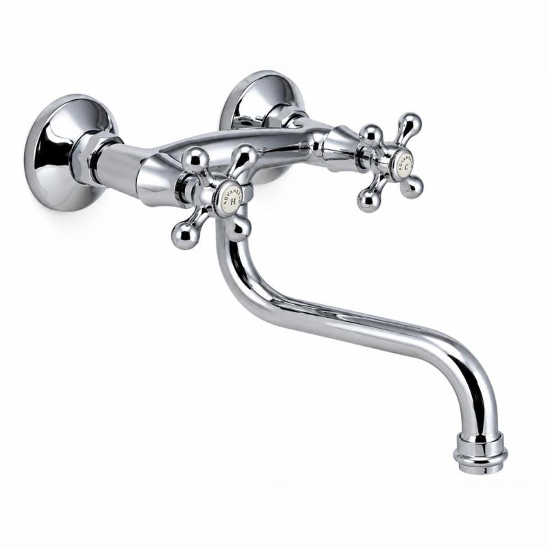 Aquanello Heritage Ascot Klassieke Keuken Muurkraan Chroom CR-4111-HA