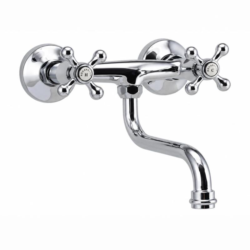 Aquanello Heritage Ascot Klassieke Keuken Muurkraan Chroom CR-4111-HA
