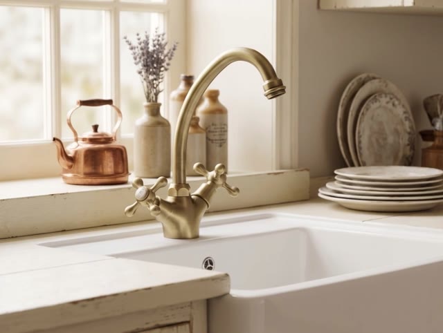 Aquanello Heritage Ascot Klassieke Keuken Nostalgische Keukenkraan Brons BN-4004-HA