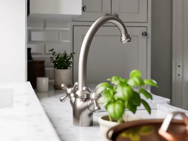 Aquanello Heritage Ascot Klassieke Keuken Nostalgische Keukenkraan RVS NB-4004-HA