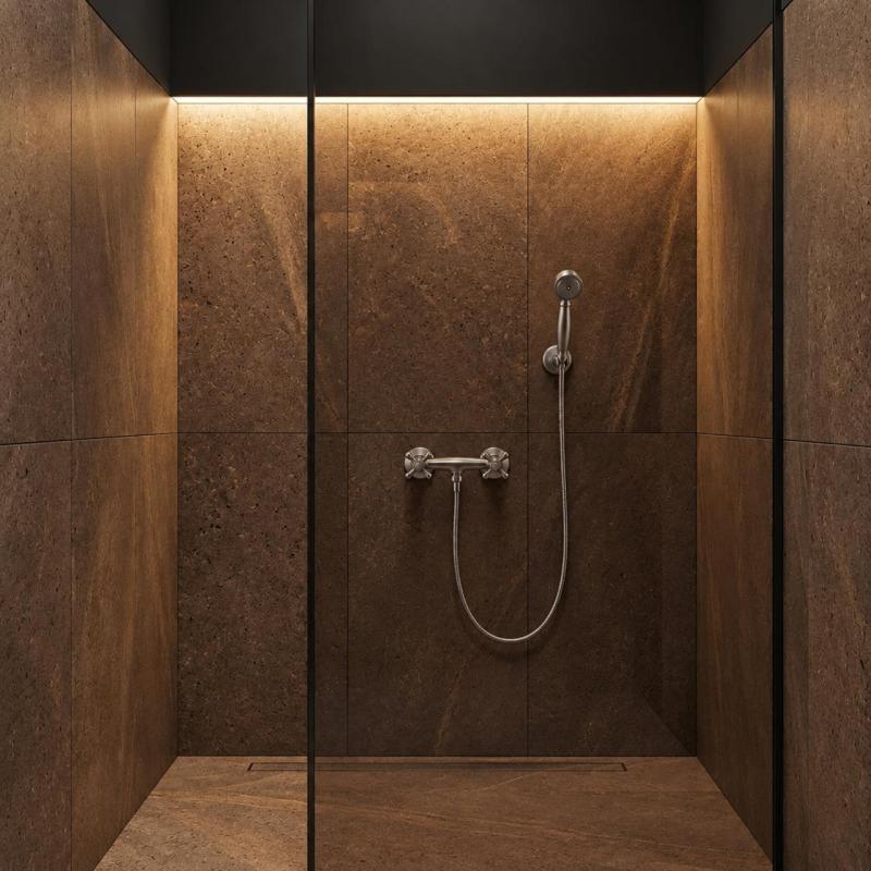 Aquanello Heritage Ascot Klassieke Opbouw Douchekraanset met Sterknoppen RVS inclusief Handdouche NB-2002-HA