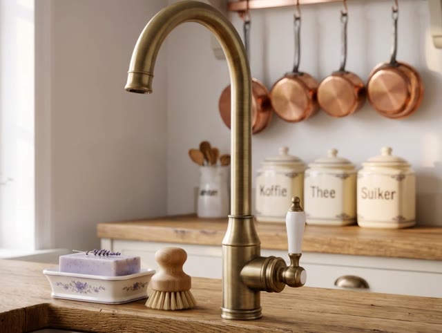 Aquanello Heritage Manor Klassieke Keuken Nostalgische Keukenkraan Brons BN-9001-HM