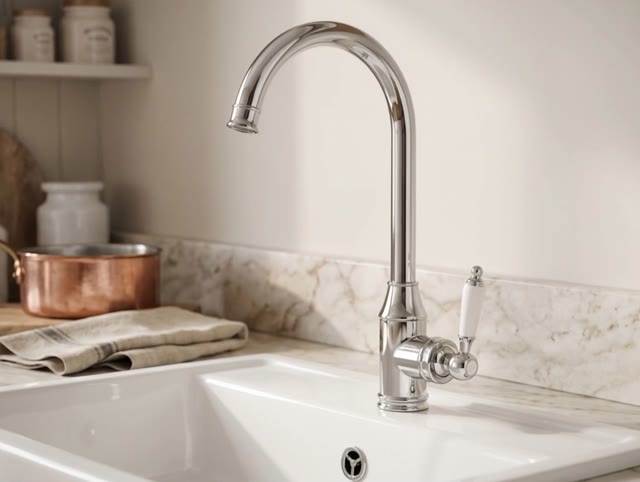 Aquanello Heritage Manor Klassieke Keuken Nostalgische Keukenkraan Chroom CR-9001-HM