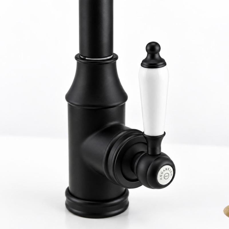 Aquanello Heritage Manor Klassieke Keuken Nostalgische Keukenkraan Zwart BL-9001-HM
