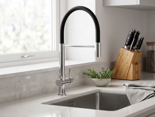 Aquanello Gastro Keukenmengkraan met Flexibele Uitloop Chroom CR-4400-GT