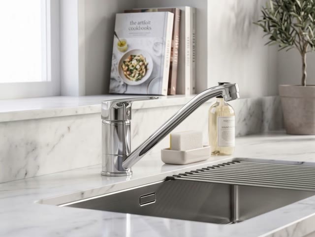 Aquanello Casa Lage Eenhendel Keukenkraan Chroom CR-1203-CS