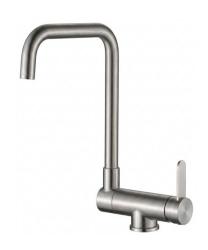 Aquanello Forma Robinet de cuisine à bec rabattable en acier inoxydable massif SS-1011-FM