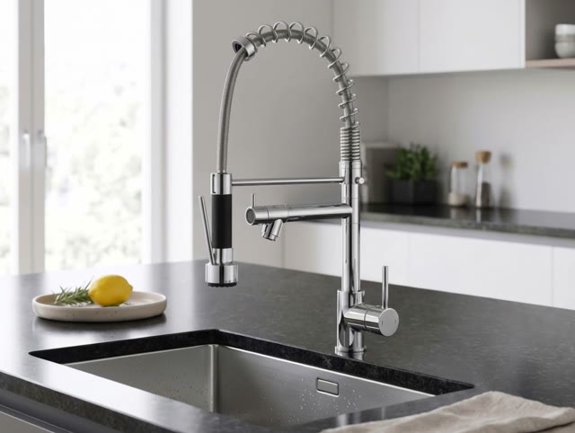 Aquanello Gastro Keukenkraan met Professionele Sproeifunctie Chroom CR-4402-GT