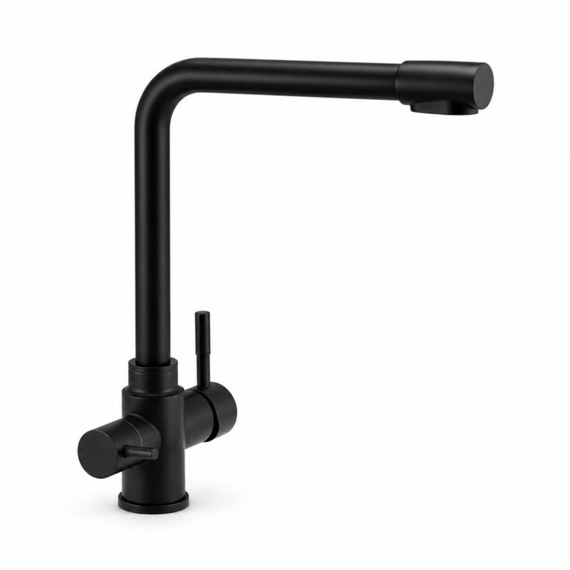Aquanello Limpia RVS 3-weg Keukenkraan Zwart met Gefilterd Water BL-1600-LP