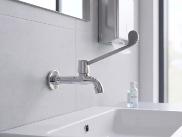 Aquanello Medic Wand Koudwaterkraan met Lange Hendel Chroom CR-1102-MD