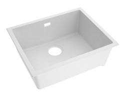 Pure.Sink Eternal Quartz Witte Spoelbak 50x40 cm Vlakinbouw en Onderbouw PEG5040F-32