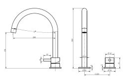 Aquanello Eterna 2-gats Wastafelkraan RVS ET1200-02