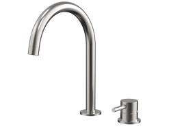 Aquanello Eterna Mitigeur de lavabo à 2 trous, entièrement en acier inoxydable ET1200-02