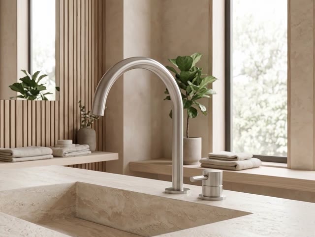 Aquanello Eterna 2-gats Wastafelmengkraan RVS geborsteld ET1200-02
