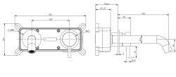 Aquanello Eterna Inbouwdeel Wastafelmengkraan 2-gats ET1500-00