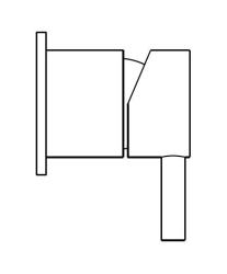 Aquanello Eterna Finishing Piece for 1-Way Stainless Steel Built-In Mixing Faucet ET2200-02