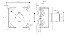 Aquanello Eterna Inbouwdeel Thermostatische Douchekraan ET2300-00