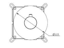 Aquanello Eterna Afbouwdeel Knop Thermostatische Douchekraan RVS ET2300-02
