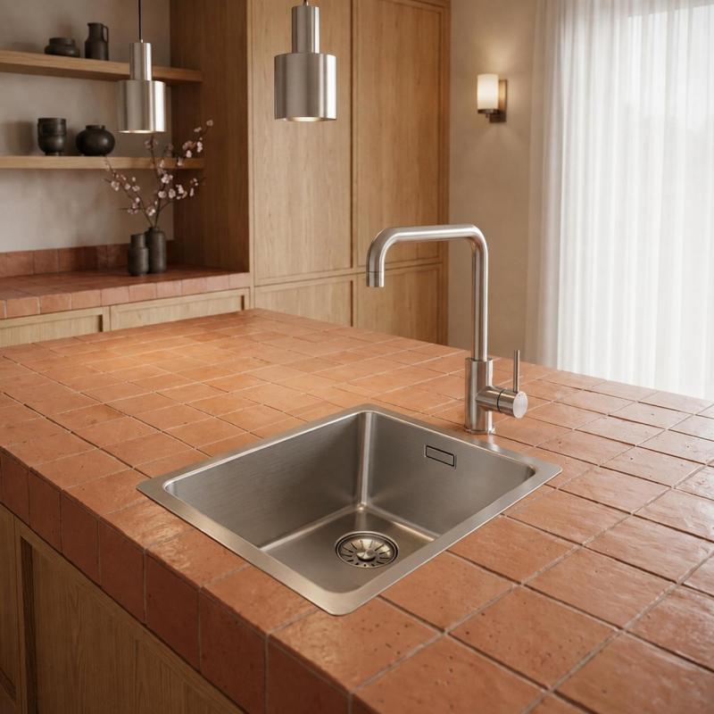 Pure.Sink Comfort RVS spoelbak 34x40 cm onderbouw, vlakbouw en opbouw PCM3440-02