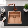 Pure.Sink Comfort PVD Rosé Copper sink, 34x40 cm, undermount, flush-mount, and top-mount PCM3440-62