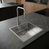 Pure.Sink Comfort Stainless steel sink, 40x40 cm, 10 mm radius, undermount, flush-mount, and top-mount, PCM4040-02